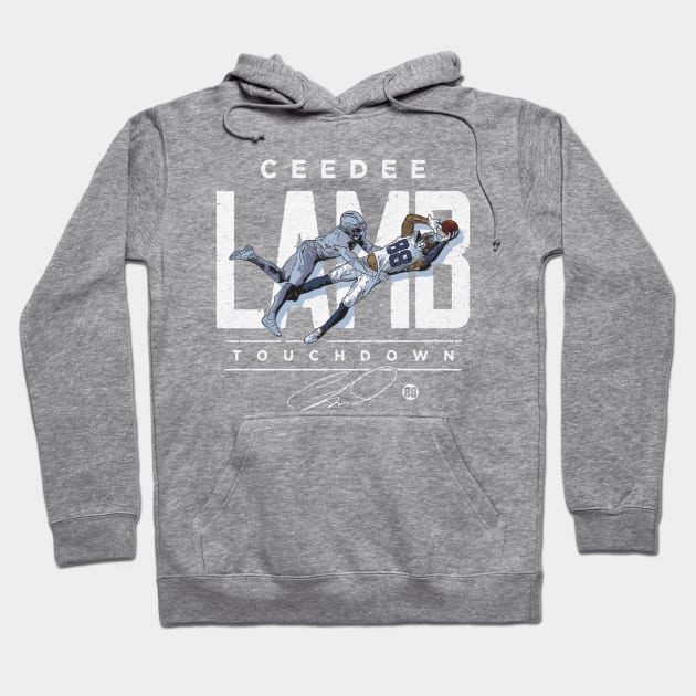 CeeDee Lamb Dallas Touchdown Catch Hoodie by MASTER_SHAOLIN